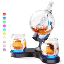 Conjunto de decantadores Whisky Globe Kollea 900ml RGB Light