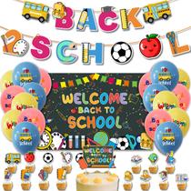 Conjunto de decoração de festa Back to School, 18 unidades Bem-vindo de volta