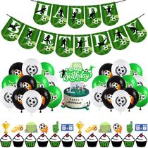 Conjunto de decoração de festa com tema de futebol, aniversário, 18 unidades - 30 cm L