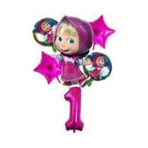 Conjunto De Decoração De Festa De Aniversário Para Meninas Com Tema De Masha E O Urso, Inclui