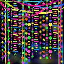Conjunto de decoração de festa WELITTCON 600 pés Neon Streamers + Garlands