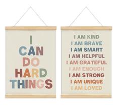 Conjunto de decoração de parede para afirmações positivas 30x40cm x2