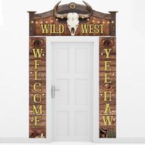 Conjunto de decoração de porta West Cowboy Wild West Party Decor