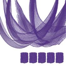 Conjunto de decoração de tecido assustador de Halloween Qtisky Purple x5 Conjunto de decoração de tecido assustador de Halloween Qtisky Purple x5