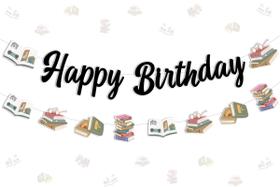 Conjunto de decoração JOYMEMO Storybook Birthday com banner e guirlanda