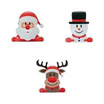 Conjunto De Decoração Magnética De Natal Com Lâmpadas Refletivas Para Carro E Geladeira, Enfeites De