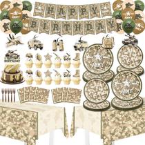 Conjunto de Decoração para Festa Tema Exército Diosnase para 20 Convidados Conjunto de Decoração para Festa Tema Exército Diosnase para 20 Convidados