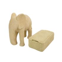 Conjunto De Decoração Para Mesas Com Elefante Arabescos E Caixa Decorativa