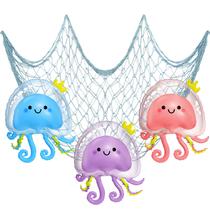 Conjunto de decoração Silipull Octopus Jellyfish Balloon Fish Net