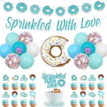 Conjunto de decoração Wonmelody Donut Sprinkle Baby Shower Boy Conjunto de decoração Wonmelody Donut Sprinkle Baby Shower Boy