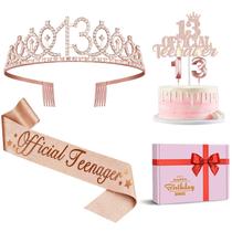 Conjunto de decorações de aniversário de 13 anos de julho para meninas