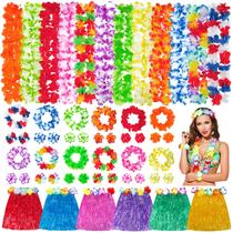 Conjunto de decorações de festa Amandir Hawaiian Leis Luau 54 unidades Conjunto de decorações de festa Amandir Hawaiian Leis Luau 54 unidades