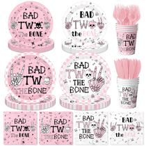 Conjunto de decorações de festa Bad Two the Bone 2nd Birthday Girl