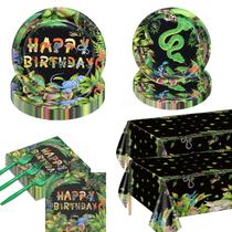 Conjunto de decorações de festa com tema de réptil, 162 unidades para 40 pessoas