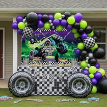 Conjunto de decorações de festa com tema Monster Truck Birthday Boys Conjunto de decorações de festa com tema Monster Truck Birthday Boys
