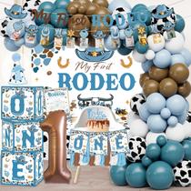 Conjunto de decorações de festa Fantspati My First Rodeo Boy 1st Birthday Conjunto de decorações de festa Fantspati My First Rodeo Boy 1st Birthday