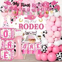 Conjunto de decorações de festa Fantspati My First Rodeo Girl 1st Birthday Conjunto de decorações de festa Fantspati My First Rodeo Girl 1st Birthday