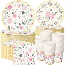 Conjunto de decorações de festa Funnymoom Floral Paper 250 unidades rosa Conjunto de decorações de festa Funnymoom Floral Paper 250 unidades rosa