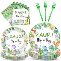 Conjunto de decorações de festa Justforjoyful Dinosaur Baby Shower Conjunto de decorações de festa Justforjoyful Dinosaur Baby Shower