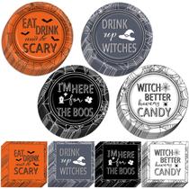 Conjunto de decorações de festa Lonfliness Halloween, 96 peças de pratos Conjunto de decorações de festa Lonfliness Halloween, 96 peças de pratos