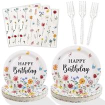 Conjunto de decorações de festa Lopeastar Wildflower para 25 convidados Conjunto de decorações de festa Lopeastar Wildflower para 25 convidados