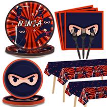 Conjunto de decorações de festa Ninja Birthday Party 98 peças