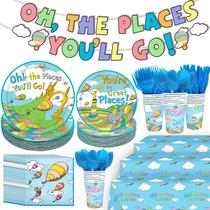 Conjunto de decorações de festa Oh The Places You'll Go 192 unidades Higzyovn