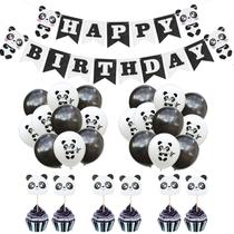 Conjunto de decorações de festa Panda Baby Birthday 27 unidades Conjunto de decorações de festa Panda Baby Birthday 27 unidades
