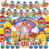Conjunto de decorações de festa Plim Plim Cartoon Birthday com banner Conjunto de decorações de festa Plim Plim Cartoon Birthday com banner