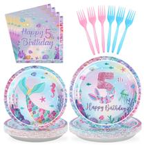 Conjunto de decorações de festa, sereia grega, 5º aniversário, 96 unidades