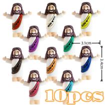 Conjunto De Decorações Mini Jesus Com 10 Estátuas De Desenho Animado (60 Peças) Para Festas De Fim