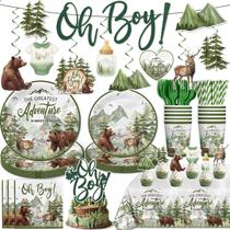 Conjunto de decorações para chá de bebê Xynic Let The Adventure Begin