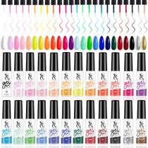 Conjunto de delineador de gel SXC Cosmetics de 24 cores para arte de unhas com pincel