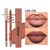 Conjunto De Delineador Labial Fosco De Longa Duração À Prova D'água Feminino E Batom Maquiagem De