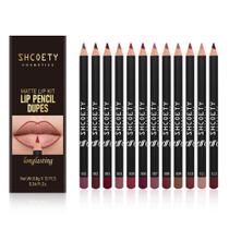 Conjunto de delineador labial Petansy 12 cores fosco à prova d'água