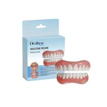 Conjunto De Dentaduras Temporárias De Silicone Superior E Inferior Kit De Clareamento Ortodontia