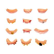 Conjunto De Dentes De Halloween 12 Peças - Dentadura Falsa Engraçada De Vampiro Para Cosplay, Conjunto De Dentes De Halloween 12 Peças - Dentadura Falsa Engraçada De Vampiro Para Cosplay,