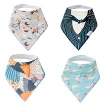 Conjunto de dentição Baby Bandana Drool Bibs Copper Pearl, pacote com 4 Conjunto de dentição Baby Bandana Drool Bibs Copper Pearl, pacote com 4