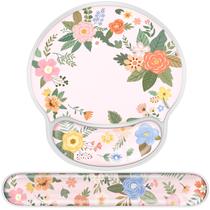 Conjunto de descanso de pulso em gel iCasso, mouse pad ergonômico de silicone rosa