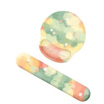 Conjunto de descanso de pulso, mouse pad e teclado ergonômico genérico