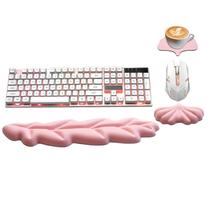 Conjunto de Descanso para Pulso NEENALO Folha em Couro PU Espuma de Memória Rosa Conjunto de Descanso para Pulso NEENALO Folha em Couro PU Espuma de Memória Rosa