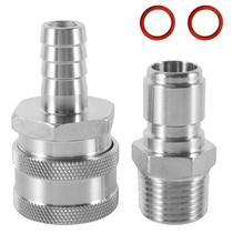 Conjunto de desconexão rápida Ferroday Stainless Steel 1/2 para cerveja Conjunto de desconexão rápida Ferroday Stainless Steel 1/2 para cerveja