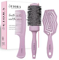 Conjunto de desembaraçador de cabelo Fiora Naturals Bio-friendly Women Conjunto de desembaraçador de cabelo Fiora Naturals Bio-friendly Women