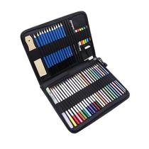 Conjunto de desenho: 43 peças de material para esboçar e desenhar com estojo Conjunto de desenho: 43 peças de material para esboçar e desenhar com estojo