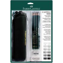Conjunto de desenho Faber-Castell 9000 Artist Graphite com bolsa, 12 unidades Conjunto de desenho Faber-Castell 9000 Artist Graphite com bolsa, 12 unidades