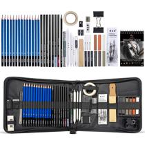 Conjunto de desenho H & B Kit de esboço de 50 peças com caderno de desenho