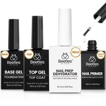 Conjunto de desidratador de unhas e primer Beetles Gel Polish 15mL x4 Conjunto de desidratador de unhas e primer Beetles Gel Polish 15mL x4