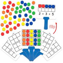 Conjunto de dez quadros Kasfalci Magnetic com 5 pás apagáveis a seco e 150 contadores matemáticos