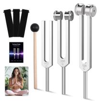 Conjunto de Diapasões DiDiBirDi 128Hz, 256Hz, 512Hz para Yoga e Meditação