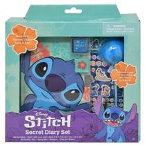 Conjunto de diário secreto Disney Stitch com fechadura, chaves e acessórios Conjunto de diário secreto Disney Stitch com fechadura, chaves e acessórios